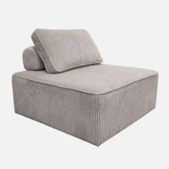 Set van fauteuils voor modulaire bank 3 zitplaatsen corduroy