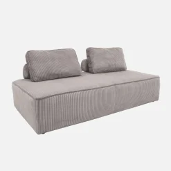 Set van fauteuils voor modulaire bank 3 zitplaatsen corduroy