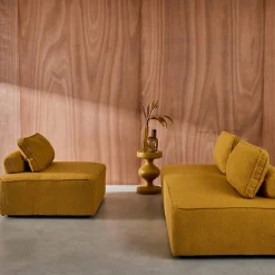 Set van fauteuils voor modulaire bank 3 zitplaatsen bouclé