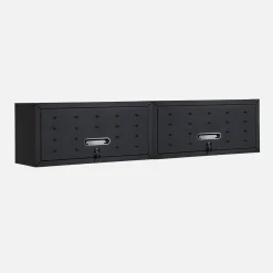 Set van 2 hoge opbergkasten met klep voor de garage of schuur