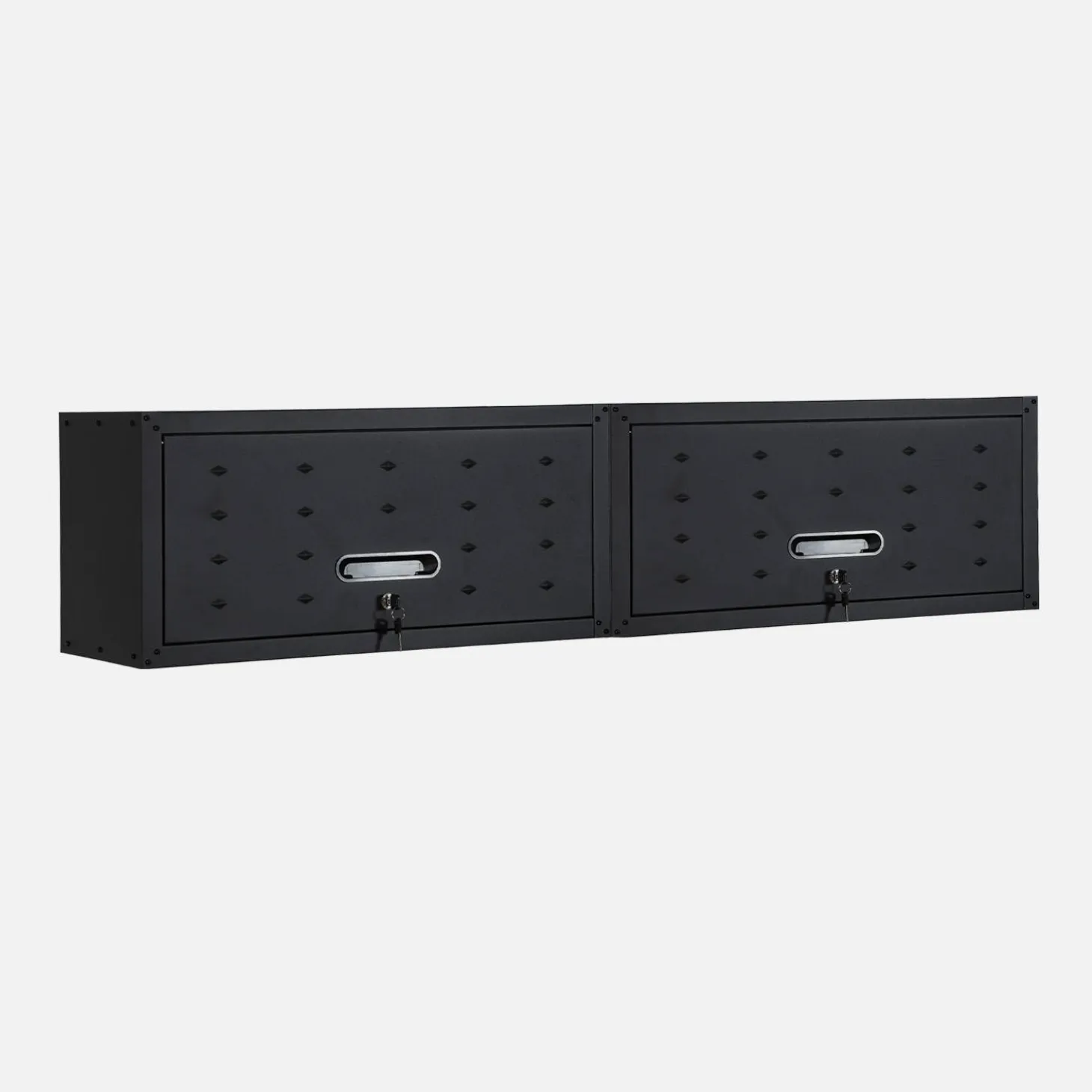 Set van 2 hoge opbergkasten met klep voor de garage of schuur