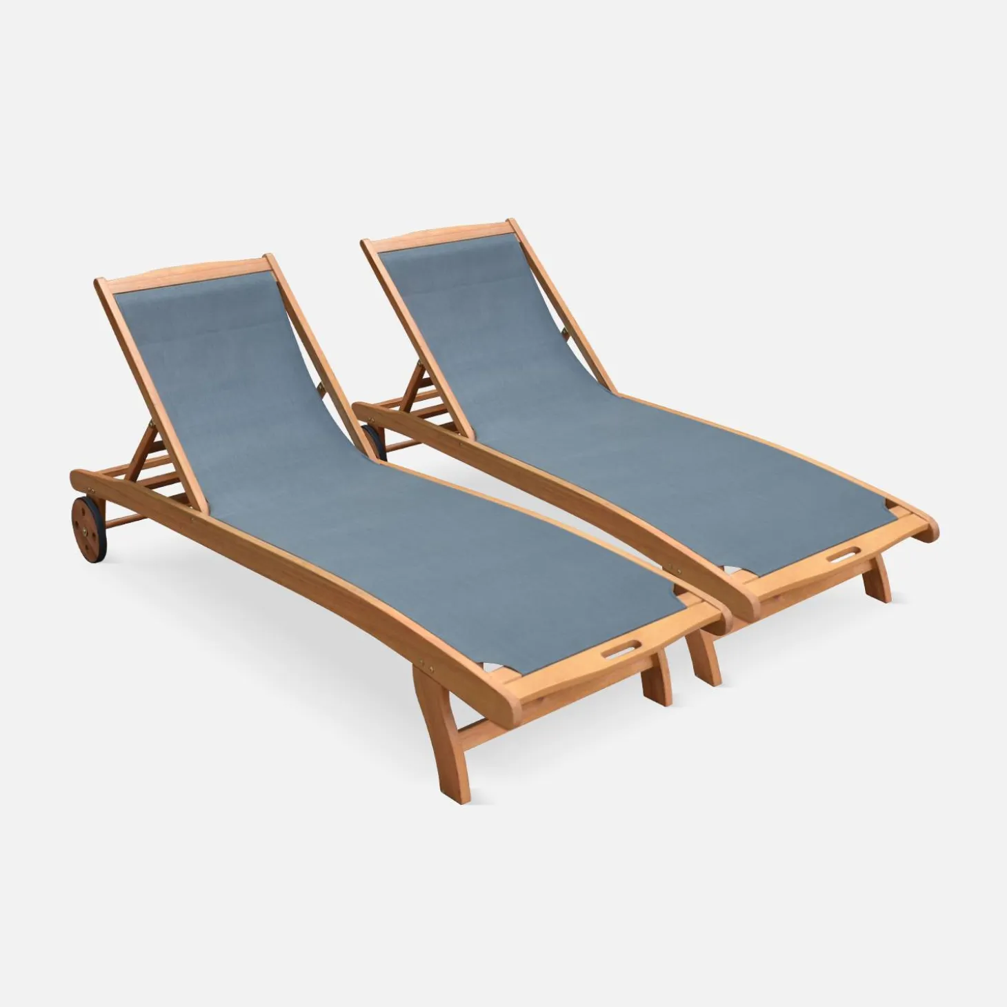 Set van 2 houten ligbedden