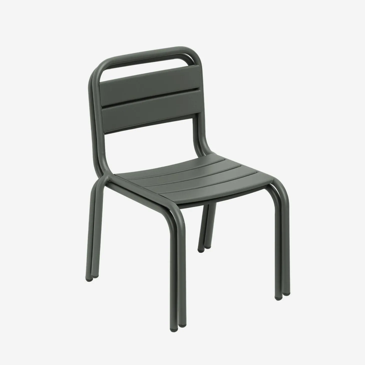 Set van 2 metalen kinderstoelen