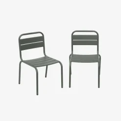 Set van 2 metalen kinderstoelen