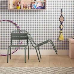 Set van 2 metalen kinderstoelen