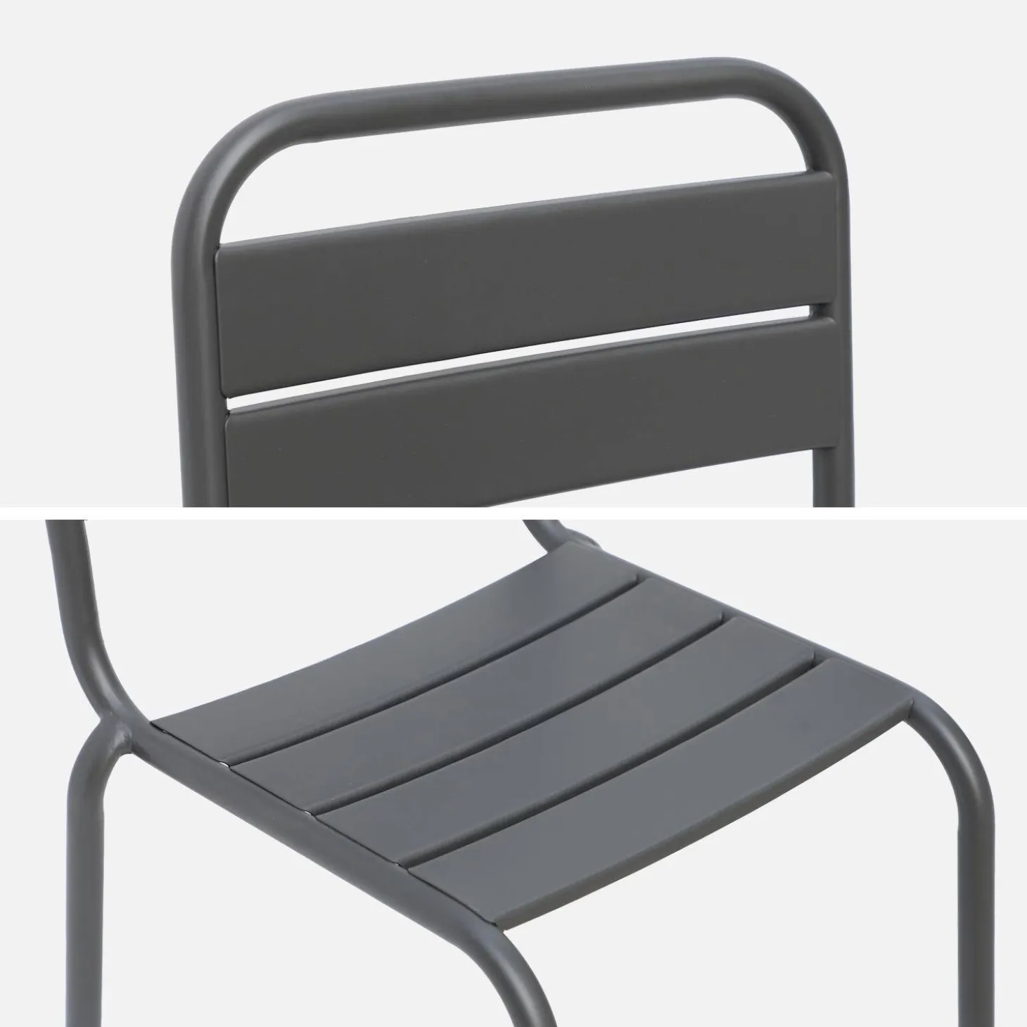 Set van 2 metalen kinderstoelen