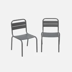 Set van 2 metalen kinderstoelen