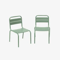 Set van 2 metalen kinderstoelen