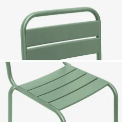 Set van 2 metalen kinderstoelen