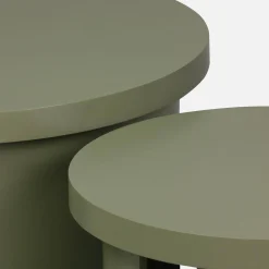 Set van 2 ronde nesttafels, salontafel