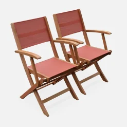 Set van twee houten armstoelen