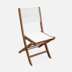 Set van twee houten klapstoelen