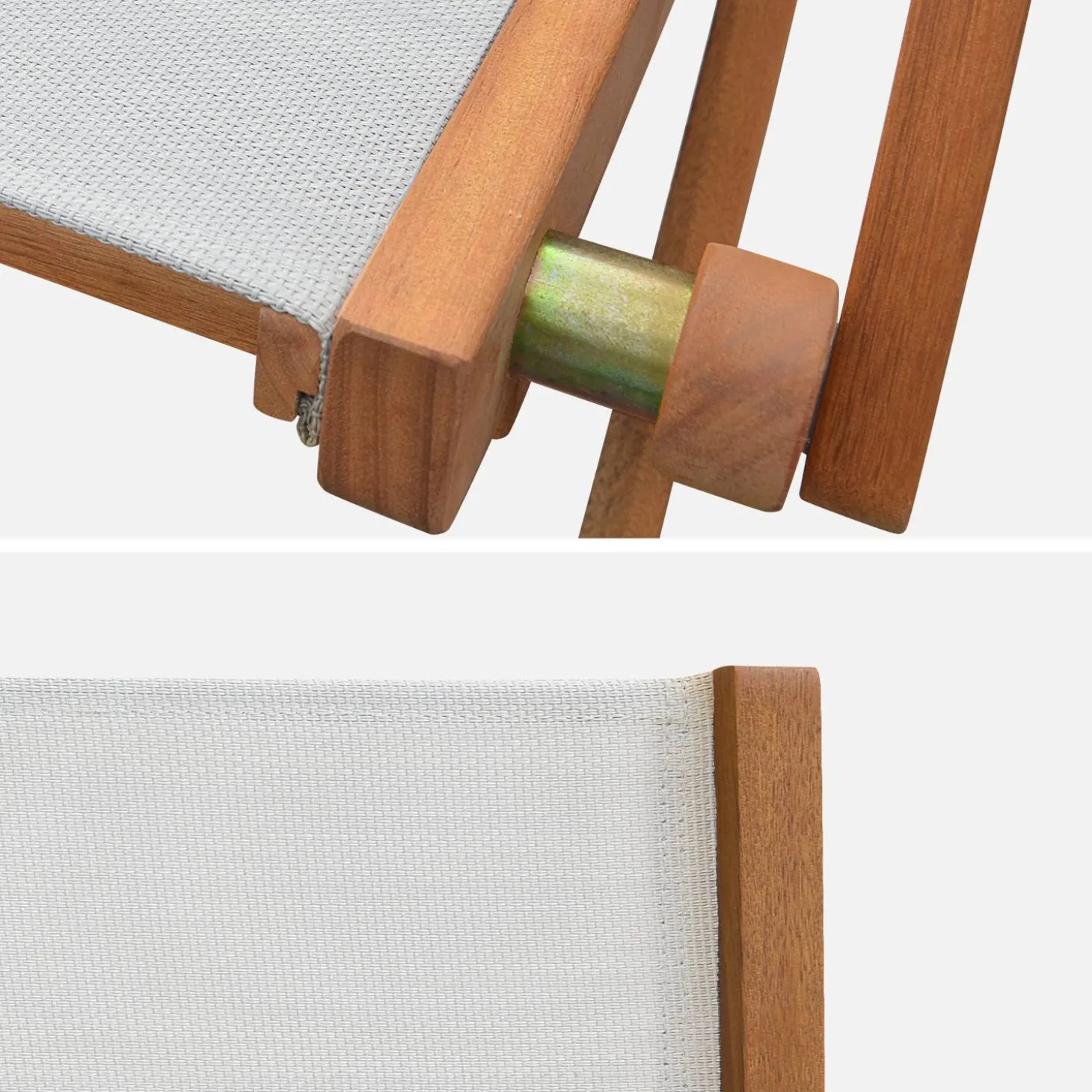 Set van twee houten klapstoelen