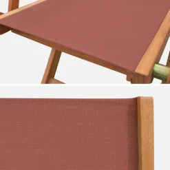 Set van twee houten klapstoelen