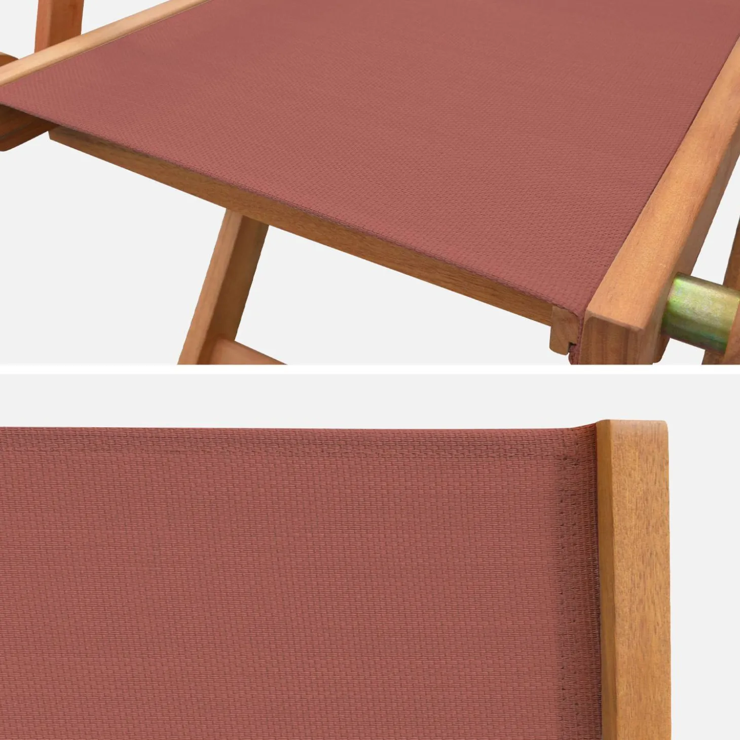 Set van twee houten klapstoelen