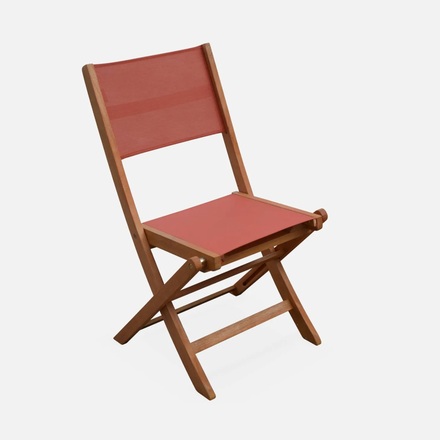 Set van twee houten klapstoelen