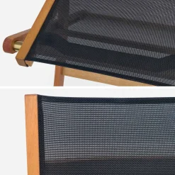 Set van twee houten klapstoelen