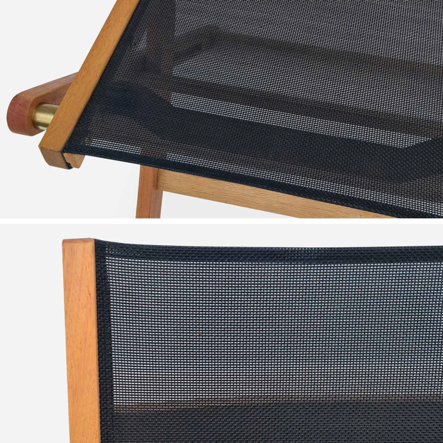 Set van twee houten klapstoelen