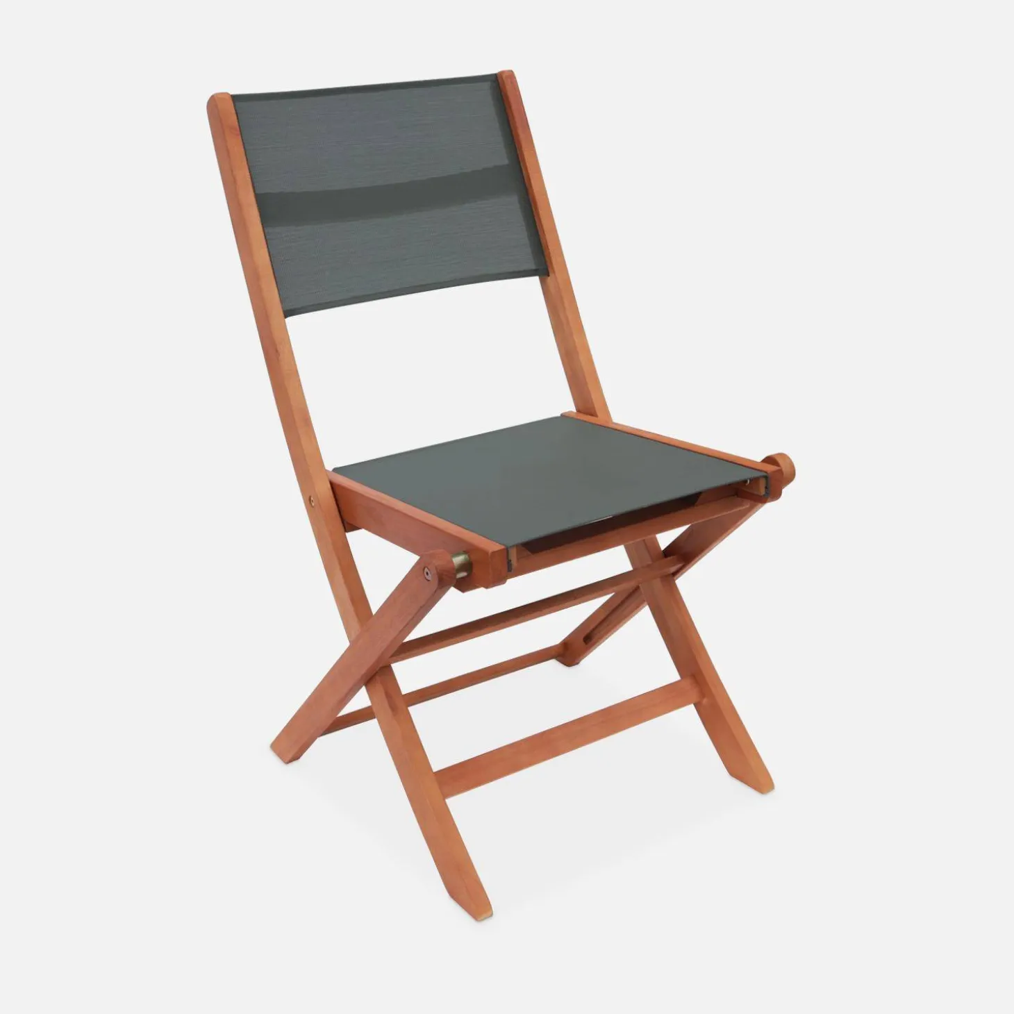 Set van twee houten klapstoelen
