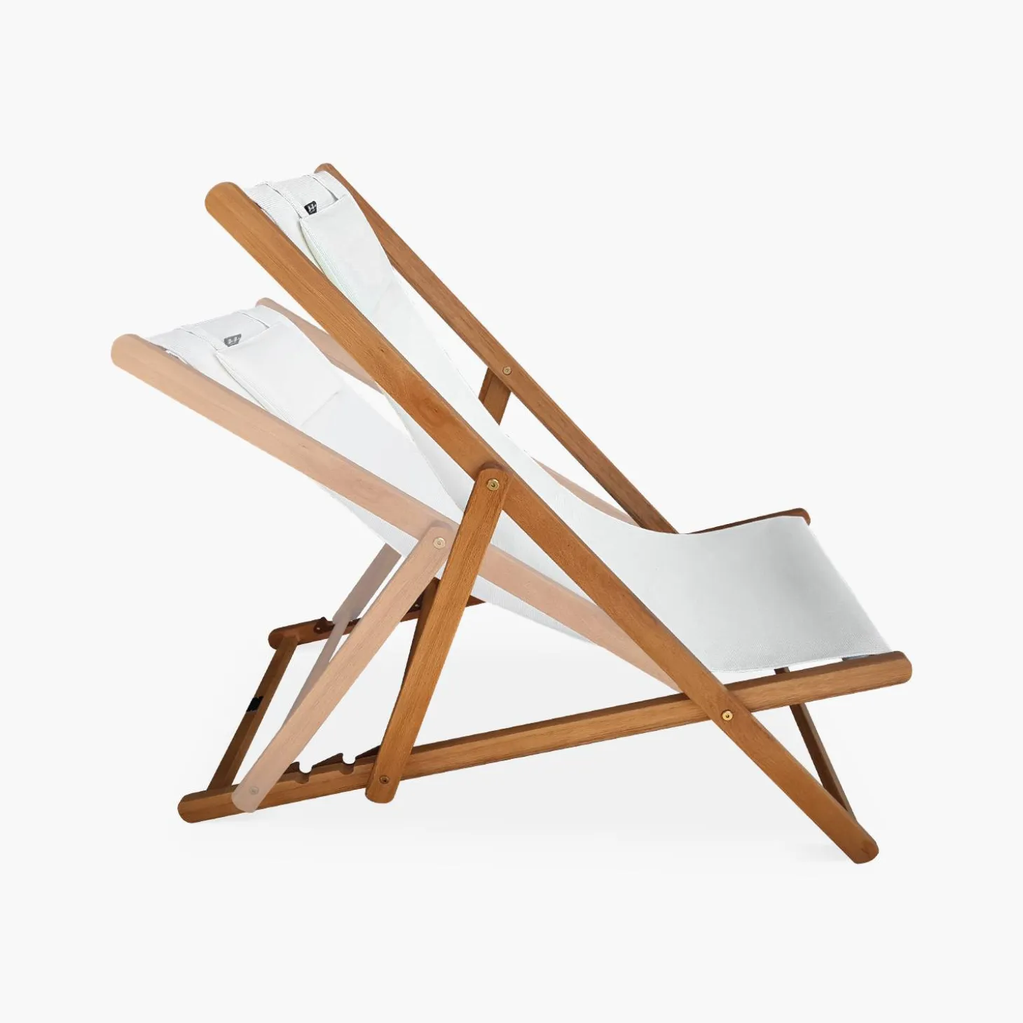 Set van twee textileen strandstoelen