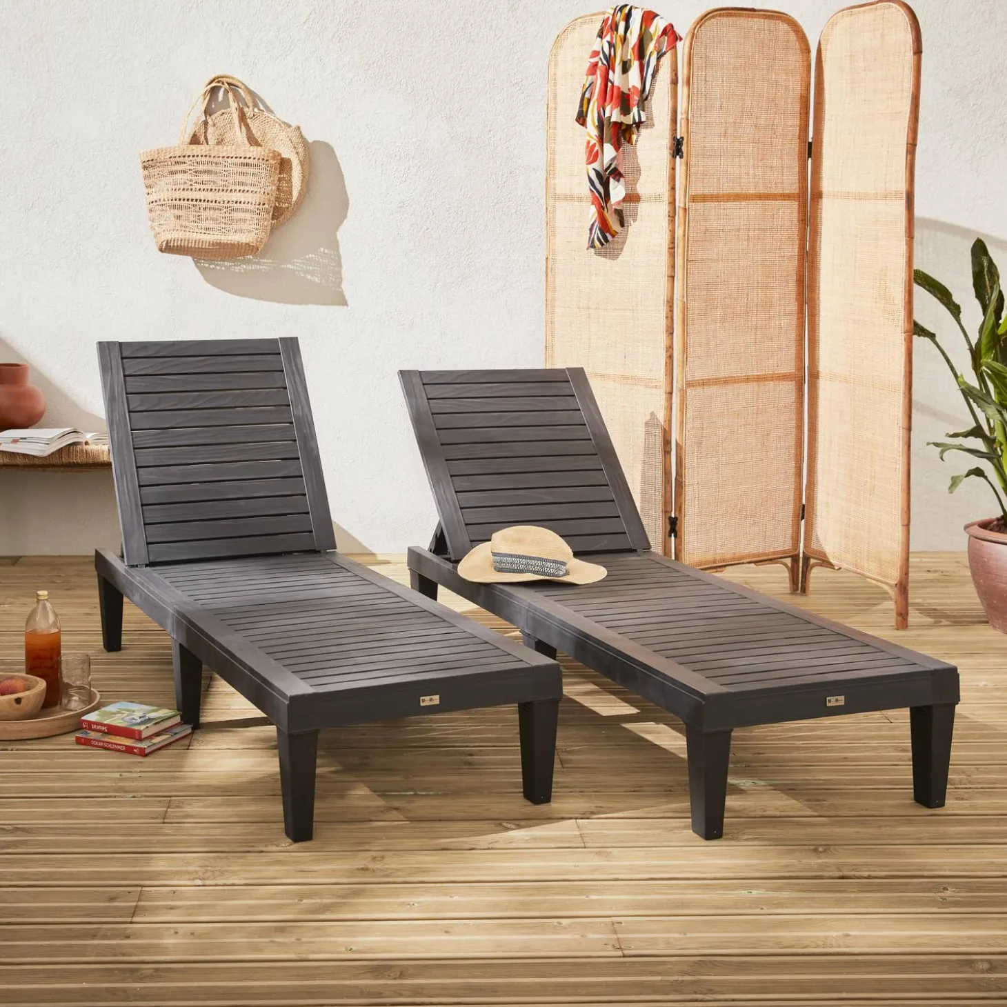 Set van 2 verstelbare ligstoelen - PIA