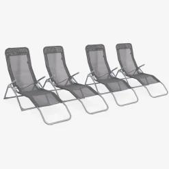 Set van 4 verstelbare tuinstoelen - Levito