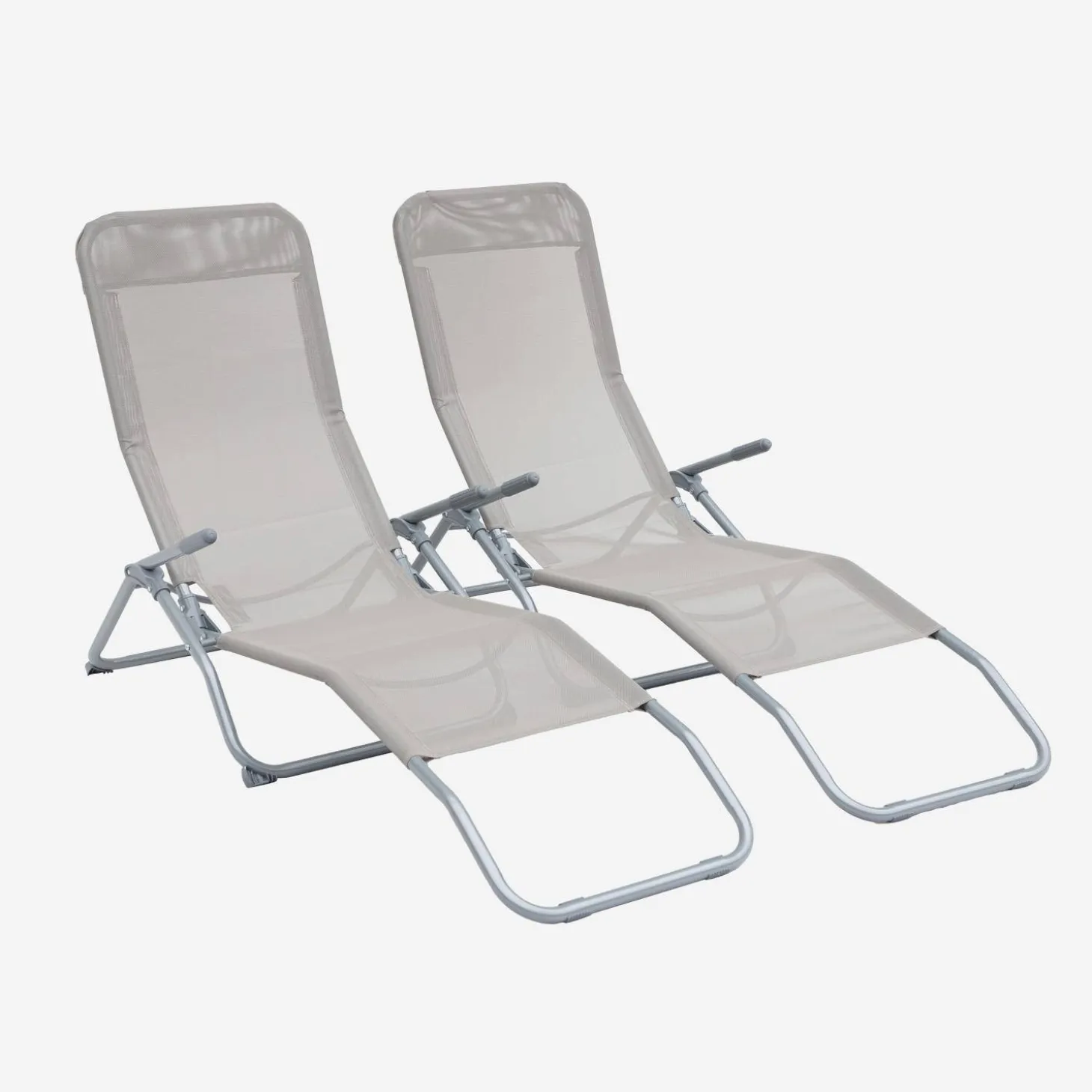 Set van 2 verstelbare tuinstoelen - Levito