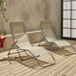 Set van 2 verstelbare tuinstoelen - Levito