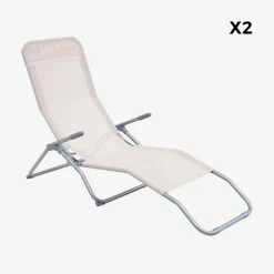Set van 2 verstelbare tuinstoelen - Levito