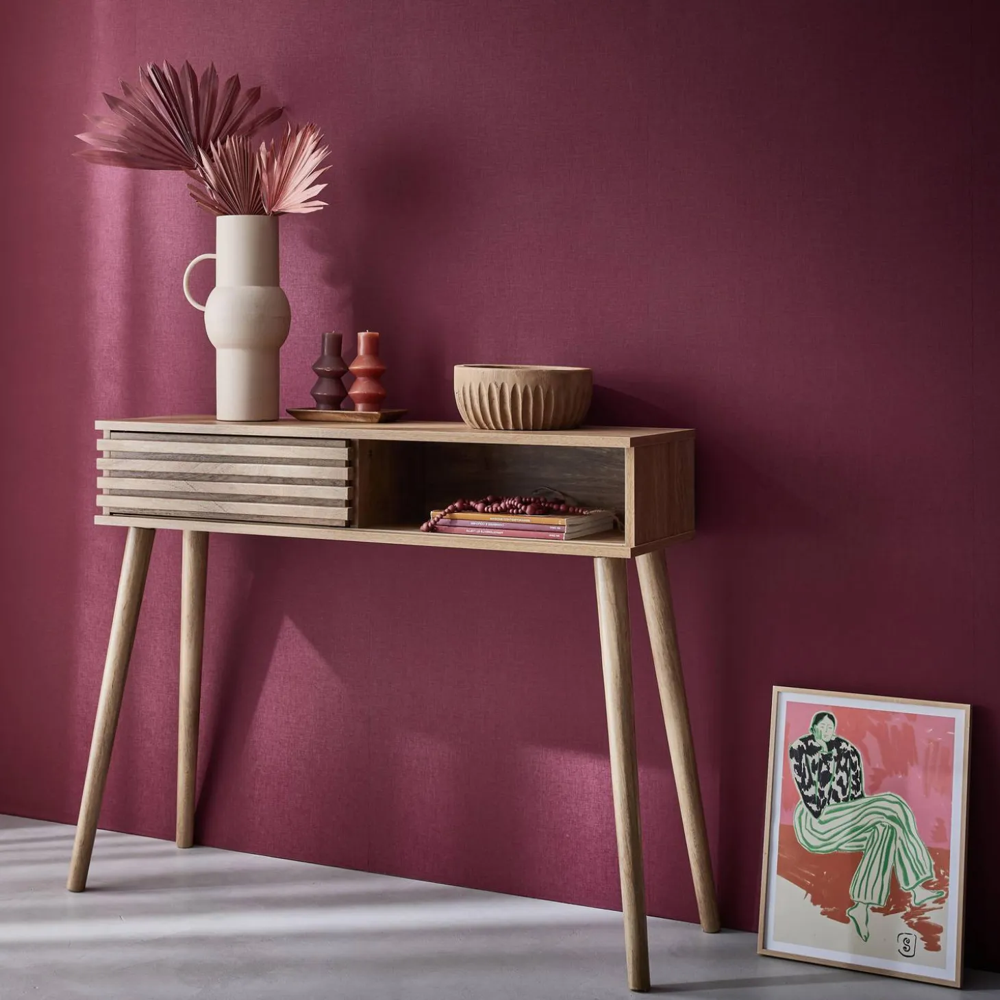 Sidetable, B100 x D29 x H81cm