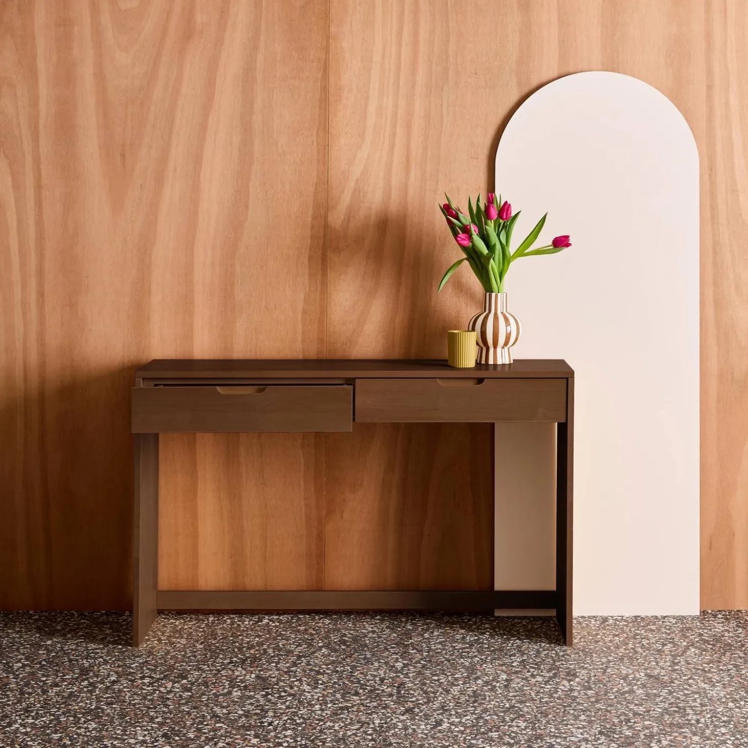 Sidetable houtdecor 2 lades 120cm