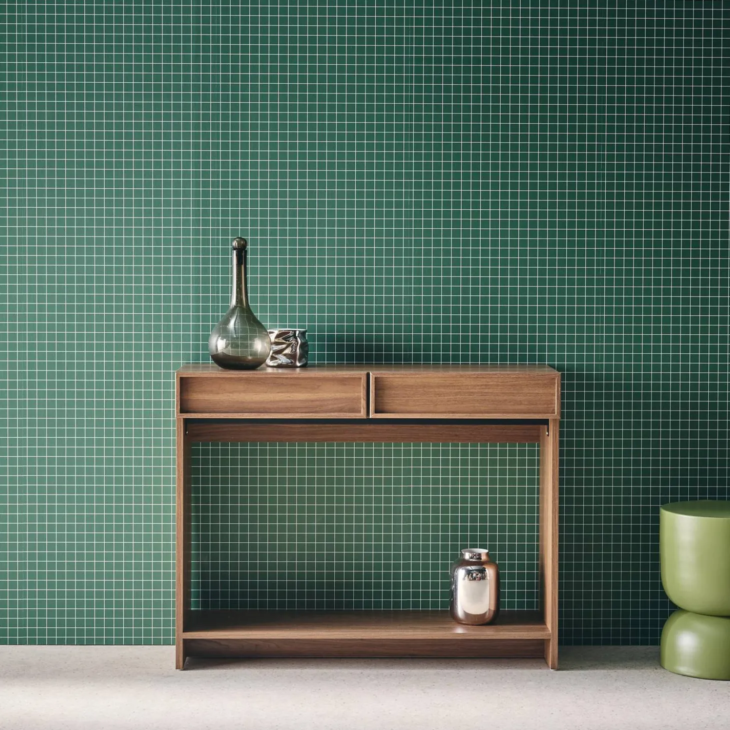 Sidetable houteffect 2 lades en plank