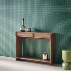 Sidetable houteffect 2 lades en plank