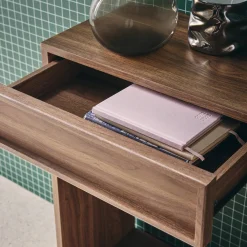 Sidetable houteffect 2 lades en plank