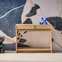 Sidetable houteffect 2 lades en plank