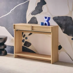 Sidetable houteffect 2 lades en plank