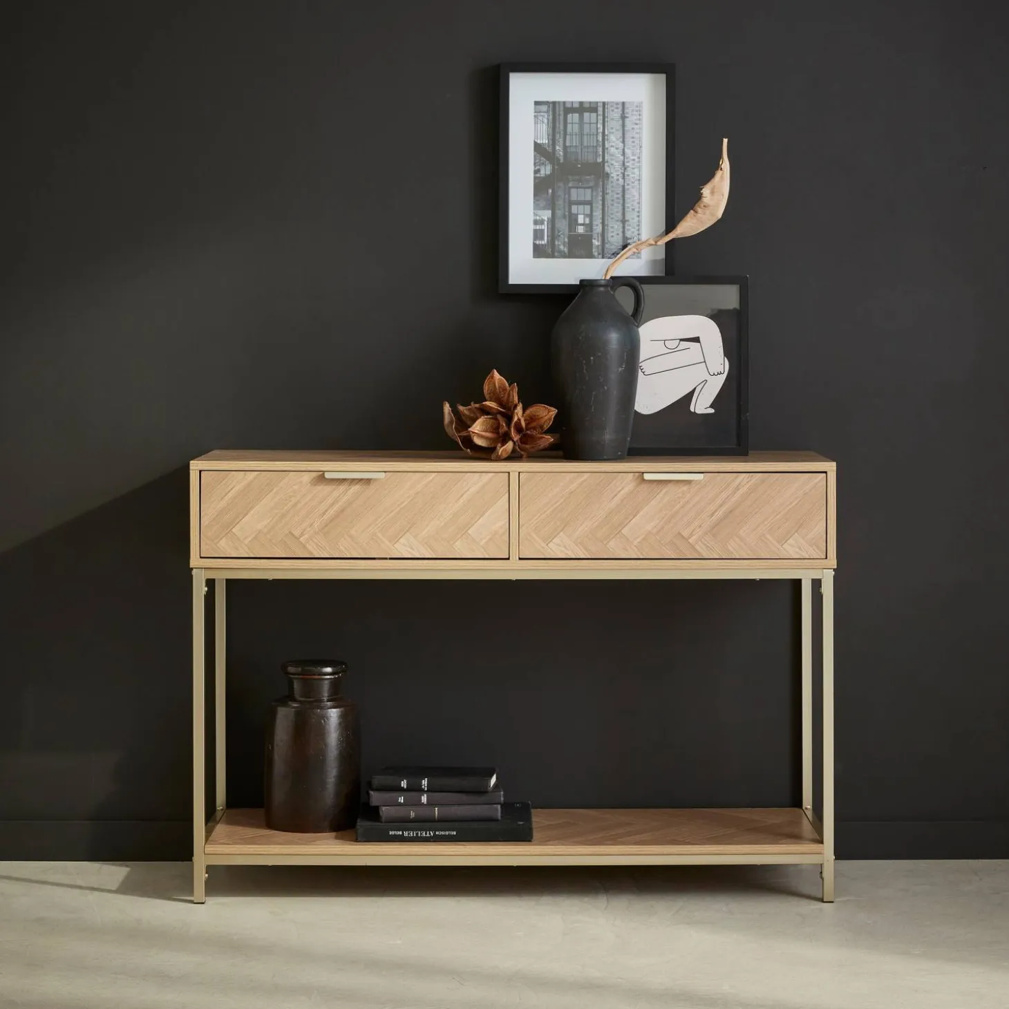Sidetable, L 110 CM x B 35 CM x H 75 CM