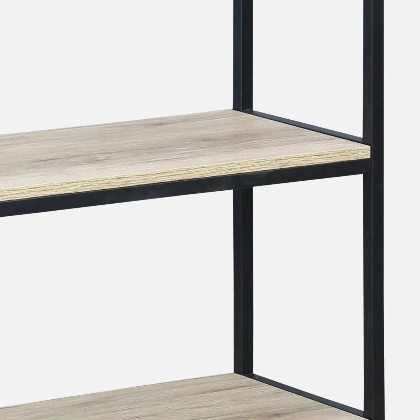 Sidetable metaal 3 planken houtdecor 120cm
