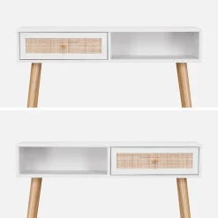 Sidetable met rotan