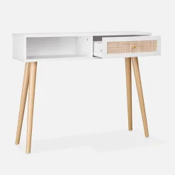 Sidetable met rotan