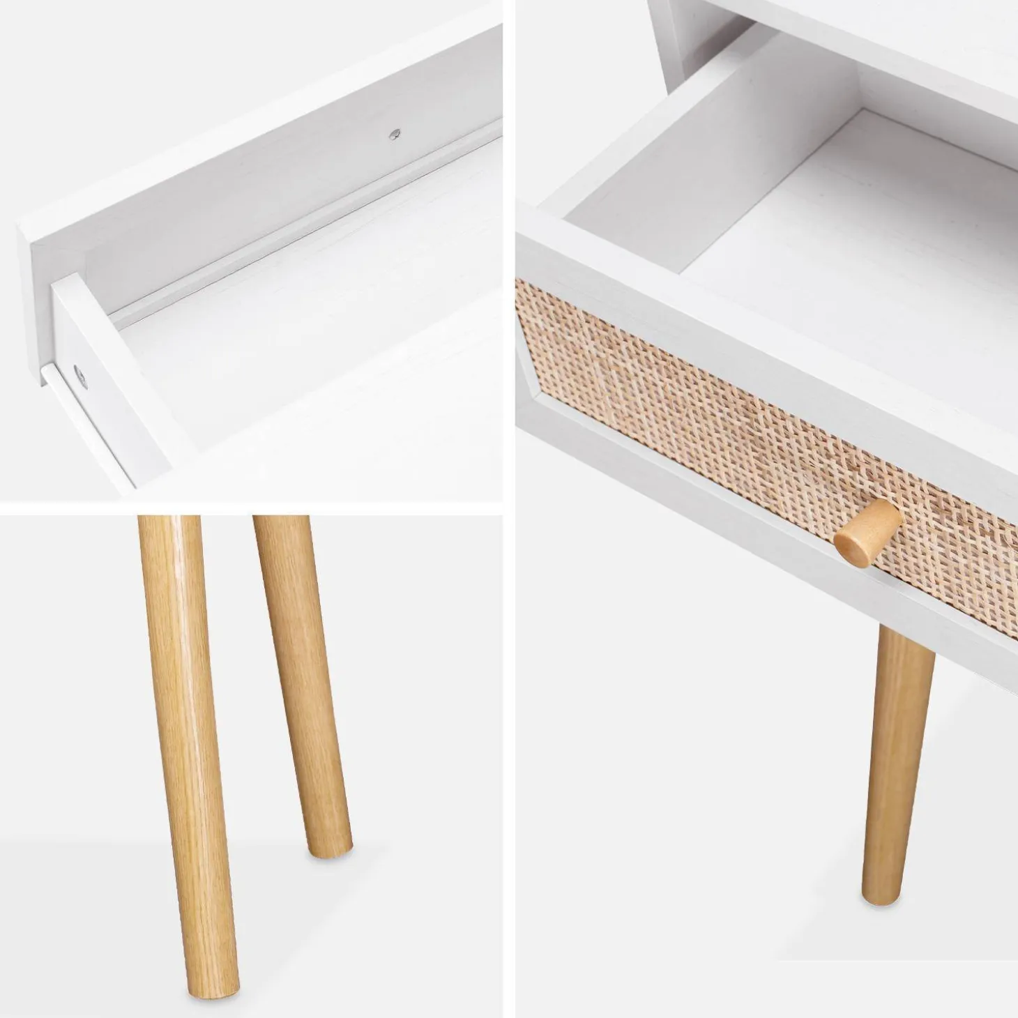 Sidetable met rotan