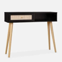 Sidetable met rotan