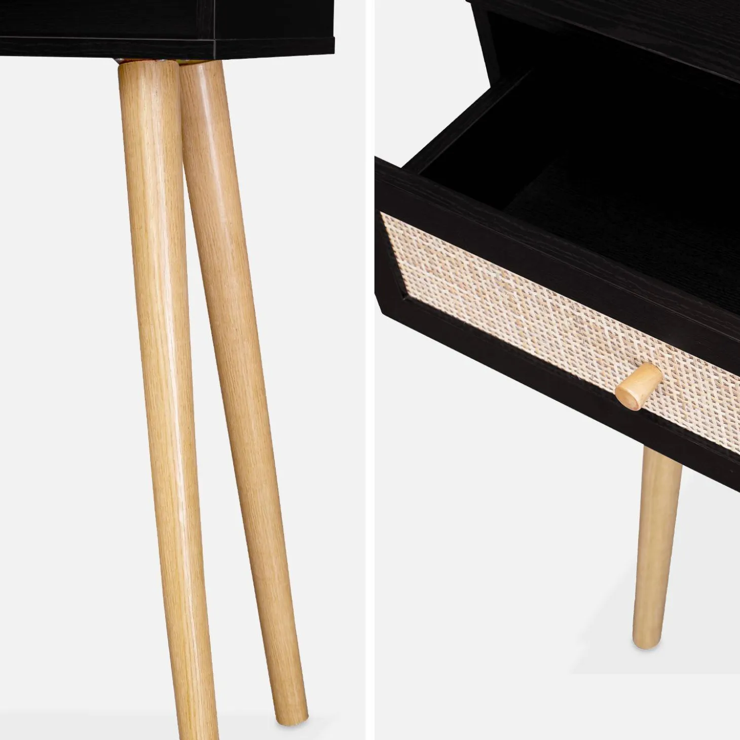 Sidetable met rotan