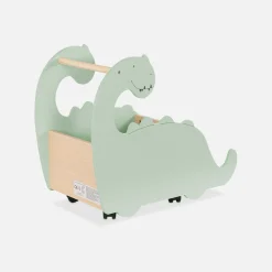 Speelgoedkist met wielen, dinosauruslooprek voor kinderen