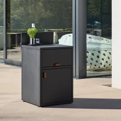 Stalen buitenkeukenmodule met deur en klep L60cm