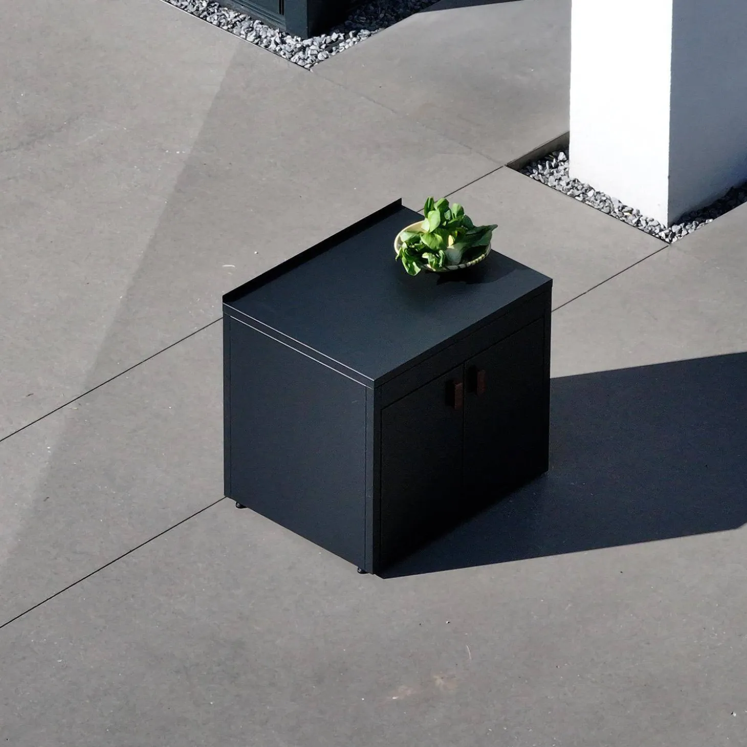 Stalen buitenkeukenmodule met 2 deuren L75cm