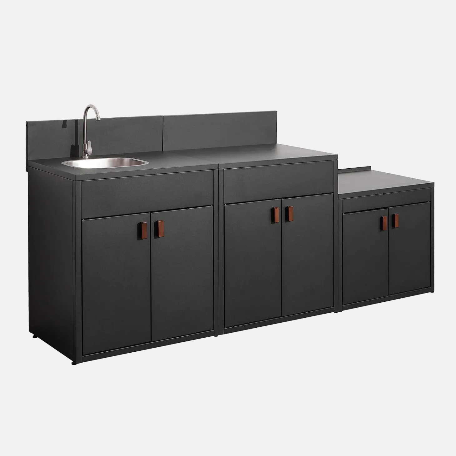 Stalen buitenkeuken 3 modules