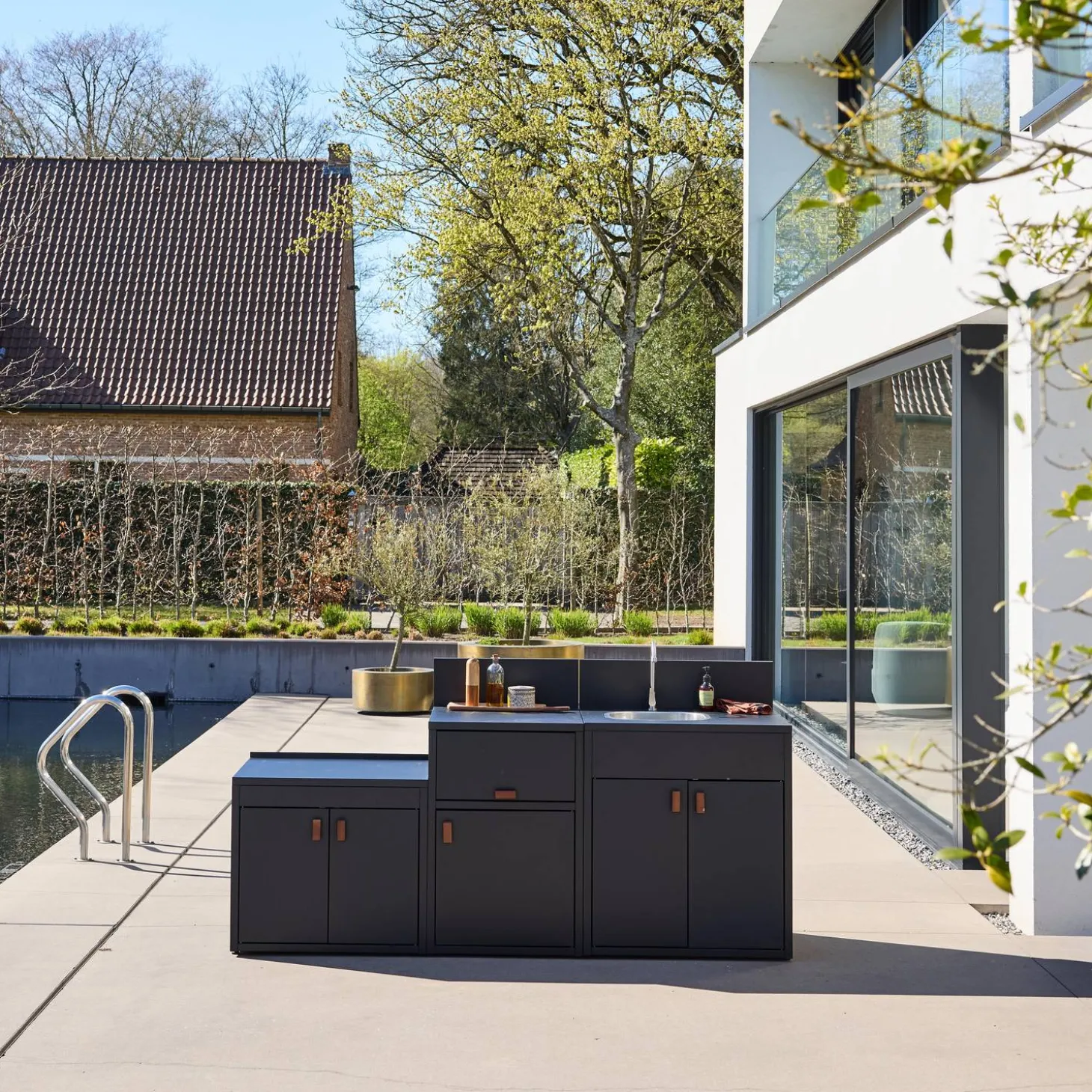 Stalen buitenkeuken 3 modules