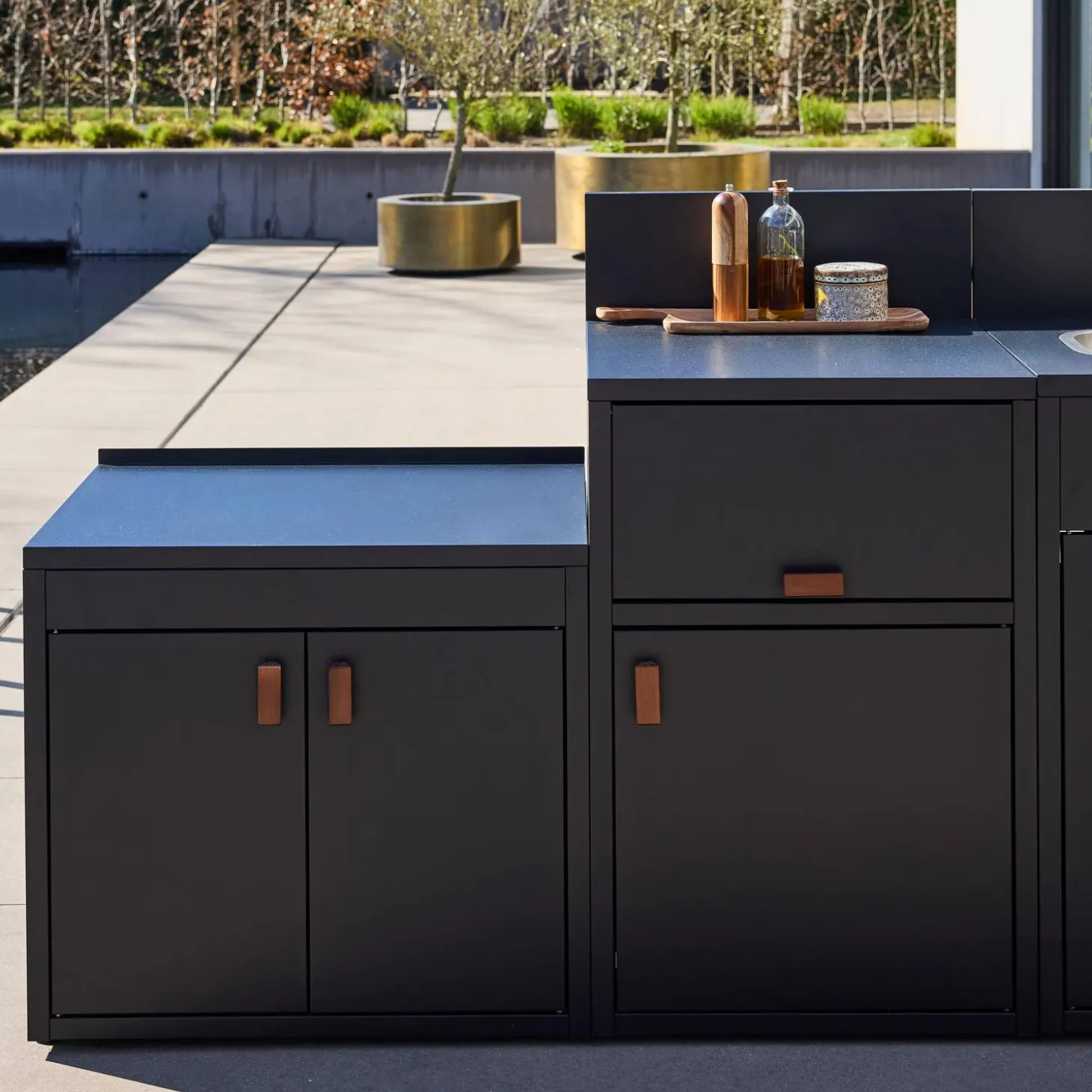 Stalen buitenkeuken 3 modules
