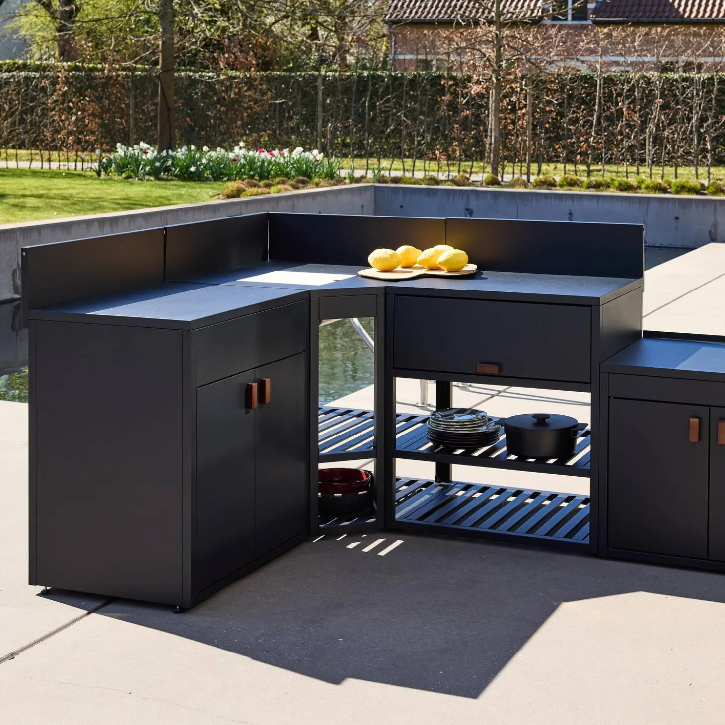 Stalen buitenkeuken 6 modules